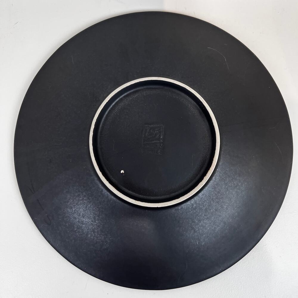 Jars France Tourron Gris Ecorce Dinner Plate 10.5" Charcoal Gray - Picture 4 of 8